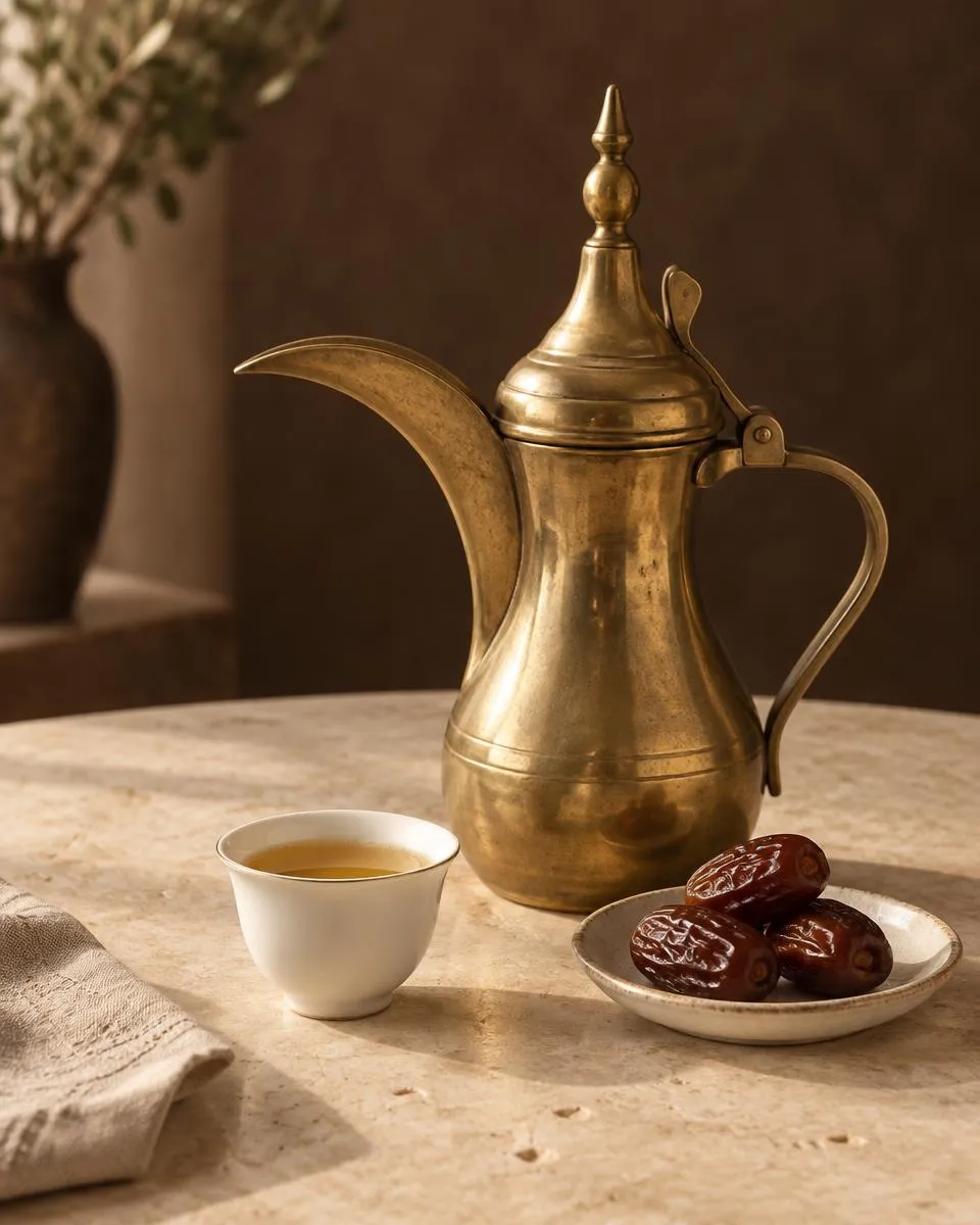 فنجان قهوة سعودية مع دلّة